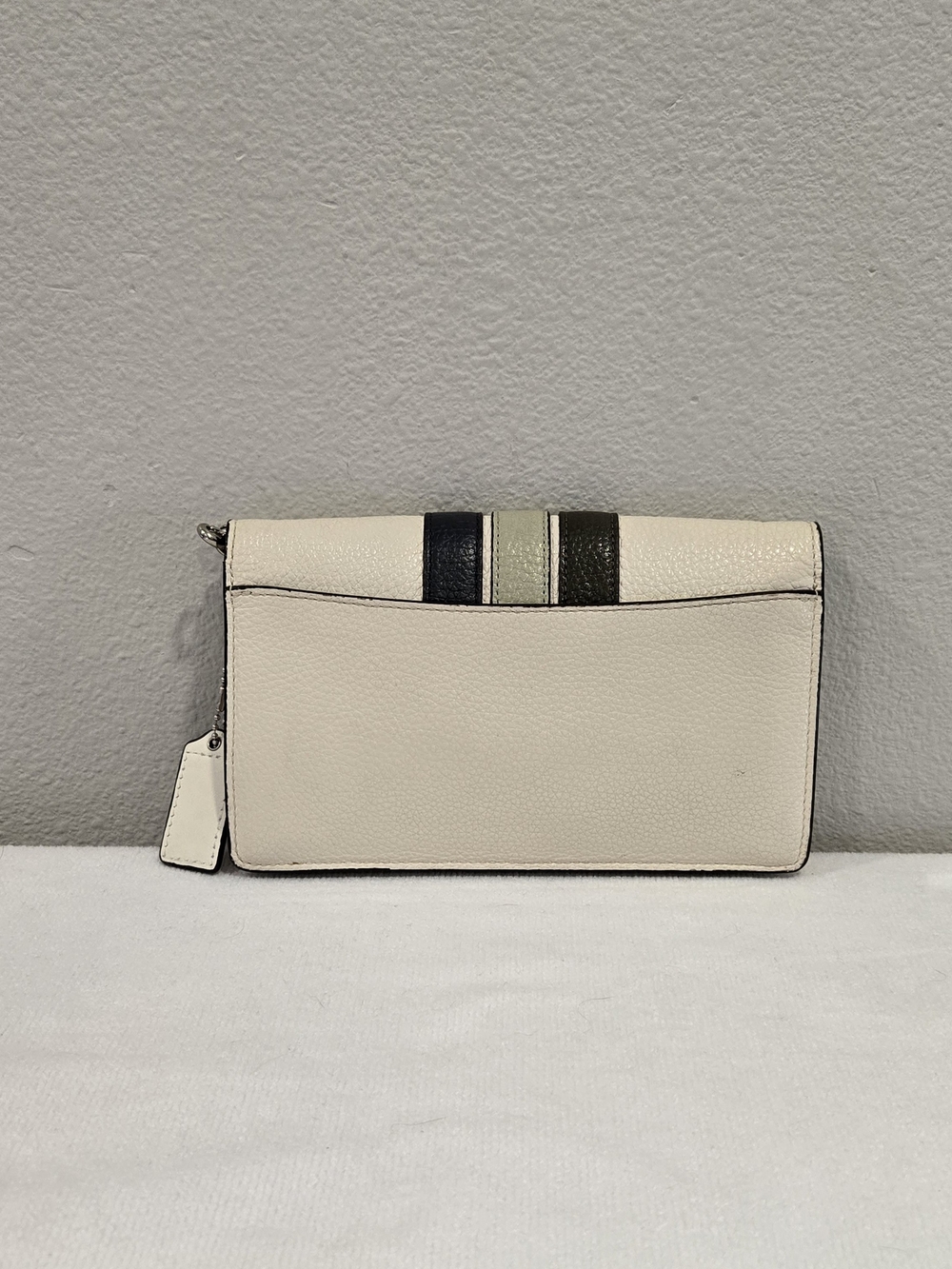 Coach Anna Fold Over Clutch Crossbody with Racing Stripe - Picture 4 of 16